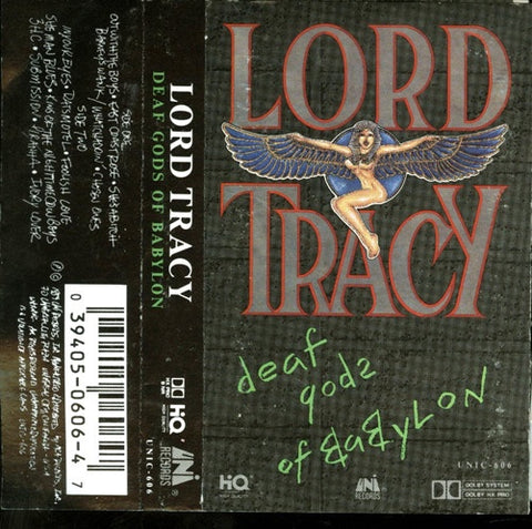 Lord Tracy ‎– Deaf Gods Of Babylon - Used Cassette Tape Uni 1989 USA - Rock