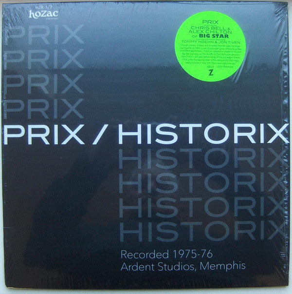 Prix ‎(Featuring Chris Bell & Alex Chilton of Big Star) – Historix - New Vinyl Record 2016 HoZac: Archival Series Compilation - Rock