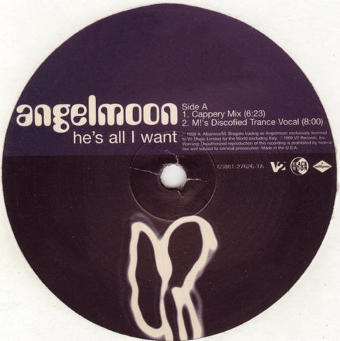 Angelmoon - He's All I Want - VG+ 1999 V2 USA - House