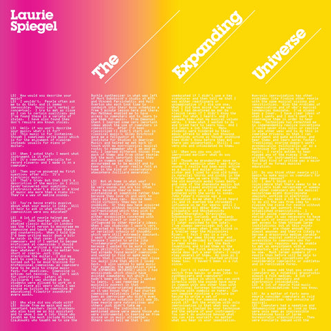 Laurie Spiegel - The Expanding Universe (1980) - New Vinyl 3 Lp 2019 Unseend Wounds Reissue with Download - Electronic / Ambient / New Age