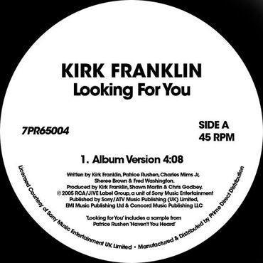 Kirk Franklin - Looking For You - New 7" Single 2019 Limited RSD Release - Soul - Shuga Records