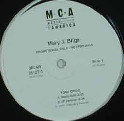 Mary J. Blige ‎- Your Child - VG+ 12" Single Promo 2000 USA - Rap / Hip Hop - Shuga Records