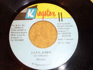 African- 2, 3, 4, 5 A Dem- VG- 7" Single 45RPM- 1993 Kingston 11 Jamaica- Reggae