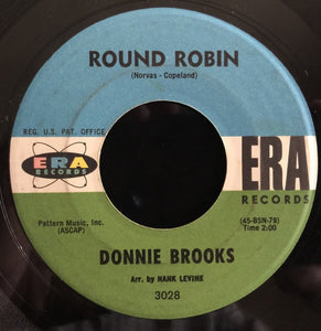 Donnie Brooks ‎- Round Robin / Doll House - VG+ 45rpm 1960 USA - Rock / Funk / Soul
