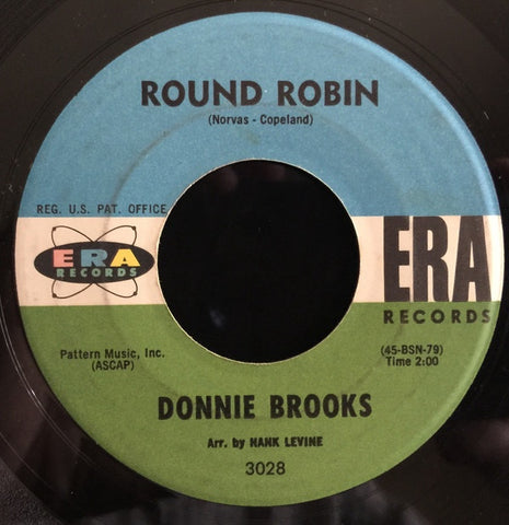 Donnie Brooks ‎- Round Robin / Doll House - VG+ 45rpm 1960 USA - Rock / Funk / Soul