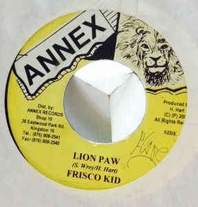 Frisco Kid- Lion Paw- VG+ 7" Single 45RPM- 2000 Annex Jamaica- Reggae/Dancehall