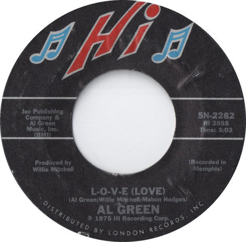 Al Green ‎- L-O-V-E (Love) / I Wish You Were Here - VG 45rpm 1975 USA - Soul