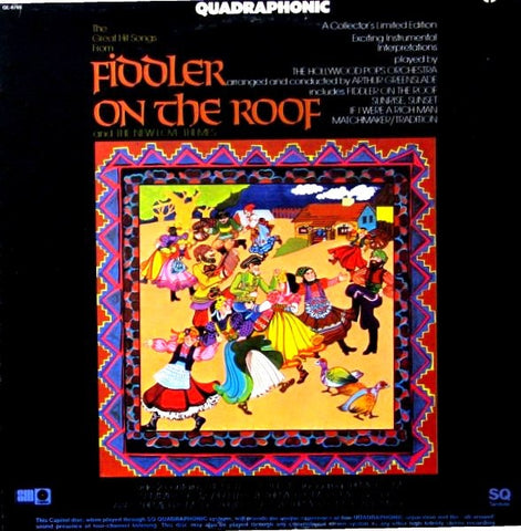 Hollywood Pops Orchestra ‎– The Great Hit Songs From Fiddler On The Roof And The New Love Themes - VG+ Lp Record 1970 Capitol USA Vinyl - Jazz / Pop / Stage & Screen