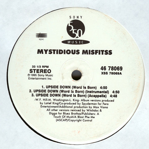 Mystidious Misfitss - Upside Down VG - 12" Single 1995 550 Music USA - Hip Hop
