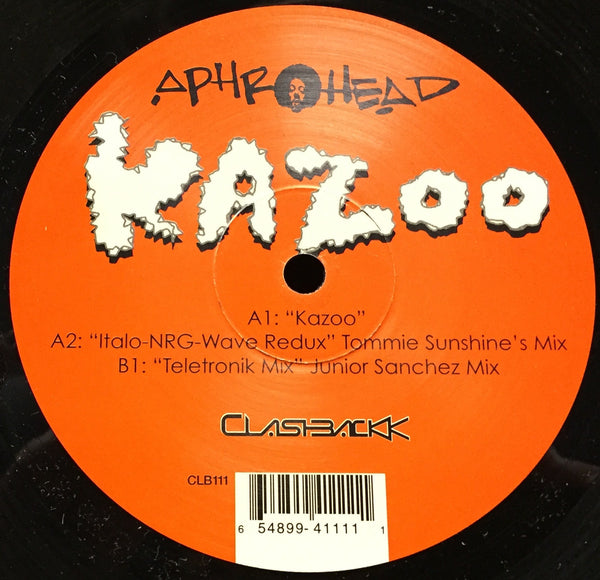 Aphrohead - Kazoo (Tommie Sunshine Remix) - New 12" Single Record 2000 Clashbackk USA Vinyl - Chicago Techno / Electro - Shuga Records