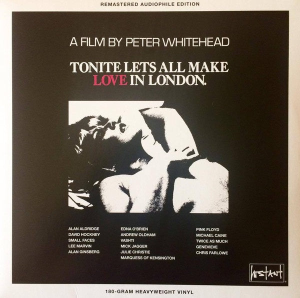 Various ‎– Tonite Let's All Make Love In London (1968) - New LP Record 2021  Immediate/Instant UK Import Pink Vinyl - Soundtrack - Shuga Records
