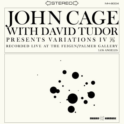 John Cage With David Tudor ‎– Variations IV - New LP Record 2017 Modern Harmonic USA Clear Vinyl - Classical / Experimental / Spoken Word