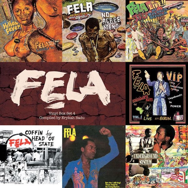 Fela Kuti ‎– Vinyl Box Set 4 (Compiled by Erykah Badu) - New Vinyl Record 2017 Knitting Factory Records Limited Edition 7 Lp Box Set with 20-Page Booklet and 16" x 24" Poster - Afrobeat / Funk - Shuga Records