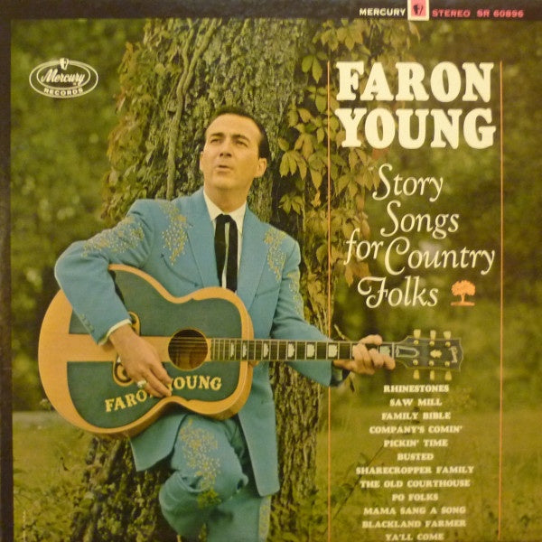 Faron Young ‎– Story Songs For Country Folks - VG LP Record in Stereo 1964 Mercury USA - Country / Honky Tonk - Shuga Records