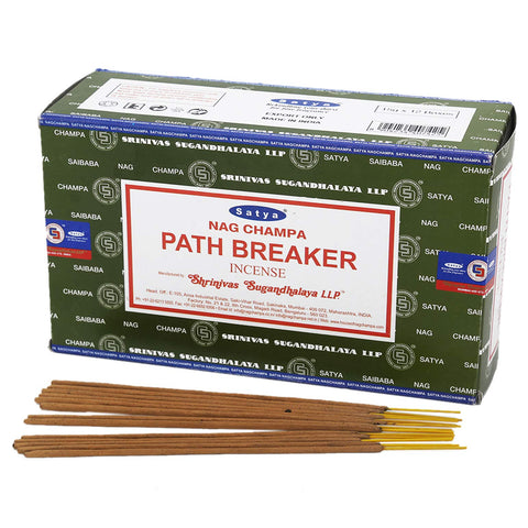 Satya Nag Champa - Path Breaker Incense - New 15g Pack (12 Sticks)