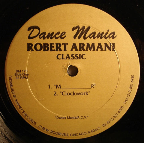 Robert Armani ‎– Classic - VG+ 12" Single 1996 USA Vinyl - Chicago Ghetto House / Techno
