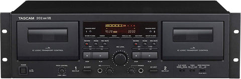 Tascam 202MKVII Double Cassette Recorder Deck with USB Port