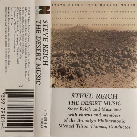 Steve Reich – The Desert Music - Used Cassette Tape Nonesuch 1985 USA - Classical