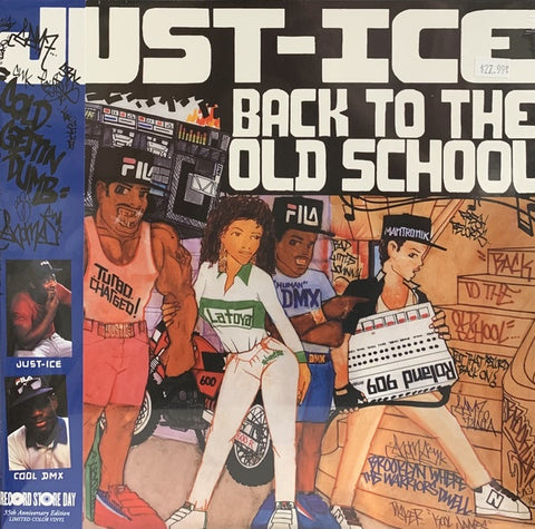 Just-Ice ‎– Back To The Old School (1986) - New LP Record Store Day 2021 Get On Down RSD Splatter Vinyl - Hip Hop / Electro / Beatbox