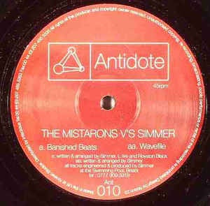 Mistarons vs. Simmer ‎– Banished Beats - VG+ Single Record - 2002 UK Antidote Vinyl - Techno