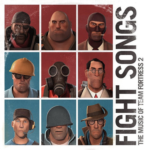Valve Studio Orchestra ‎– Fight Songs: The Music Of Team Fortress 2 - New 2 LP Record 2017 Ipecac Blue Vinyl & Red Vinyl, Yellow Poster & Download - Video Game Score / Jazz / Military / Non-Music