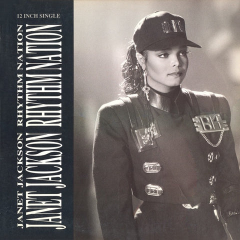 Janet Jackson ‎– Rhythm Nation - VG+ 12" Single Record 1989 A&M USA Vinyl - RnB/Swing / Pop / House