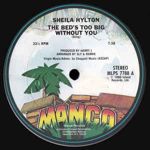 Sheila Hylton ‎– The Bed's Too Big Without You - VG+ 12" Single Record 1980 Mango Vinyl - Reggae