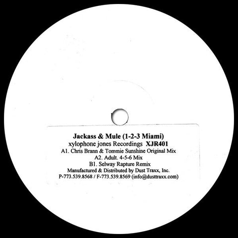 Jackass & Mule ‎– 1 - 2 - 3 Miami - Mint 12" Single USA 2002 Test Press Promo - Chicago House