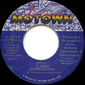 Commodores ‎– Still / Such A Woman - VG+ 7" Single 45 rpm 1979 Motown USA - R&B / Soul