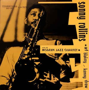 Sonny Rollins With The Modern Jazz Quartet - Sonny Rollins With The Modern Jazz Quartet (1956) - New LP Record 2019 Prestige/Think Indie Exclusive Blue Vinyl - Jazz / Bop