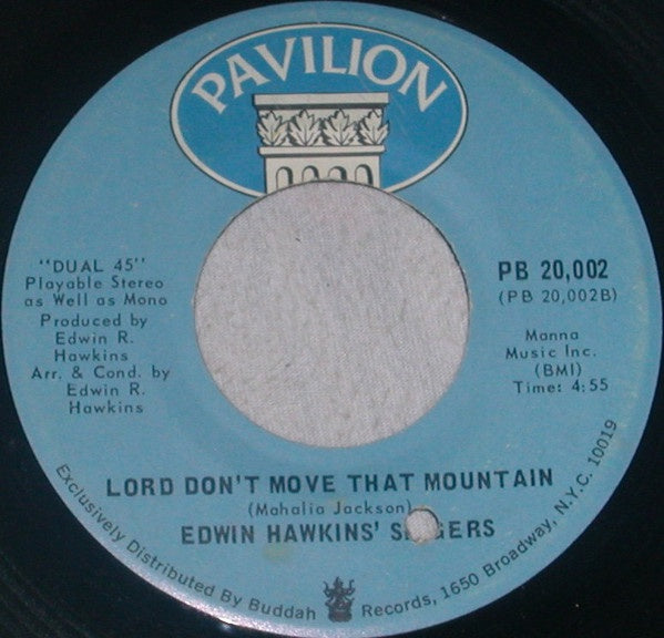 Edwin Hawkins' Singers ‎– Ain't It Like Him / Lord Don't Move That Mountain - VG+ 7" Single 45rpm 1969 Pavillion US - Funk / Soul / Gospel