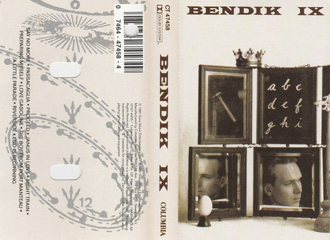 Bendik – IX - Used Cassette Tape Columbia 1991 USA - Rock / Pop