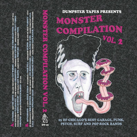 Various - Monster Compilation Vol. 2 - New Cassette 2016 Dumpster Tapes Compilation (Handnumbered to 250) with Download - Chicago, IL Garage Punk Rock