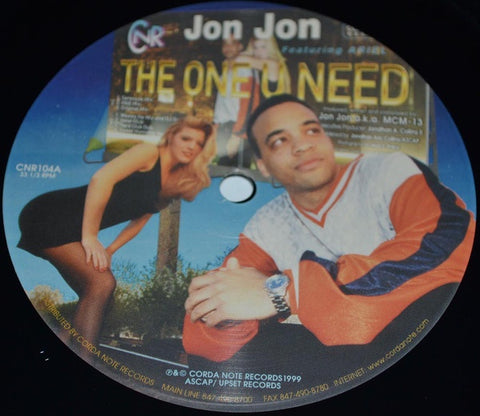 Jon Jon ‎– The One U Need - Mint- 12" Single Record - 1999 USA Corda Note Vinyl - Progressive House / Hip Hop
