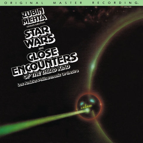 Zubin Mehta Conducts Los Angeles Philharmonic Orchestra ‎– Suites From Star Wars And Close Encounters Of The Third Kind - VG+ Lp Record 1978 Mobile Fidelity Sound Lab Japan Import - Classical