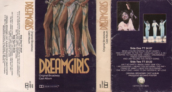 Original Broadway Cast ‎– Dreamgirls Original Broadway Cast Album - Used Cassette Tape Geffen 1982 USA - Soundtrack