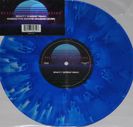 Bullet For My Valentine - Gravity (Gunship Remix) / Radioactive - New 10" Single Record 2019 Spinefarm Search And Destroy Blue Marbled Vinyl - Nu Metal / Metalcore - Shuga Records