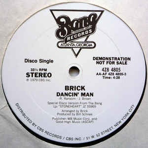 Brick ‎– Dancin' Man / We'll Love - M- 12" Single Promo 1979 Bang Records USA - Disco