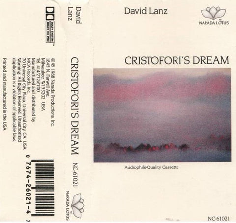 David Lanz ‎– Cristofori's Dream - Used Cassette Tape 1988 Narada Lotus USA - New Age / Smooth Jazz
