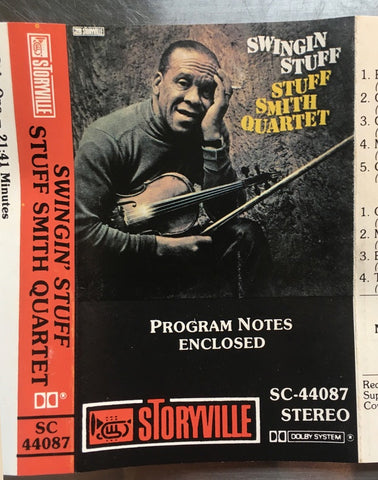 Stuff Smith Quartet ‎– Swingin Stuff - Used Cassette Tape Storyville USA - Jazz / Swing