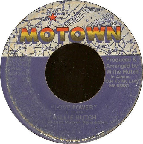 Willie Hutch ‎– Love Power / Talk To Me - VG 45rpm 1975 USA Motown Records - Funk / Soul / Disco