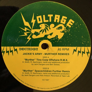 Jackie's Army ‎– Murther Remixes - New 12" Single Record 2004 Voltage Music USA Promo Vinyl & Insert - Breakbeat / Acid / Dub