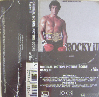 Bill Conti - Rocky III - Original Motion Picture Score - VG+ 1982 USA Cassette Tape - Soundtrack
