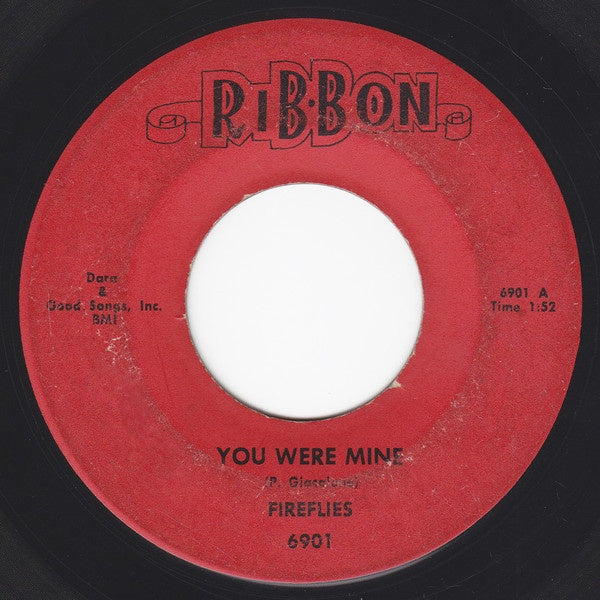 Fireflies ‎- You Were Mine - VG+ 7" Single 45 RPM 1959 USA - Rock - Shuga Records