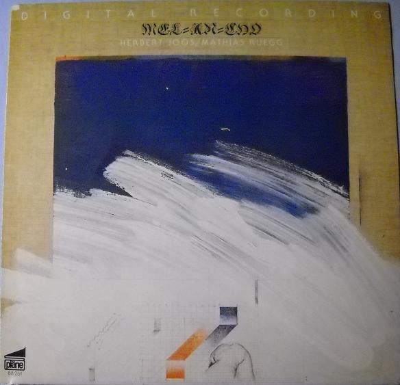 Herbert Joos / Mathias Ruegg ‎– Mel-An-Cho - Mint- Lp Record 1981 Pläne German Import Vinyl - Jazz - Shuga Records