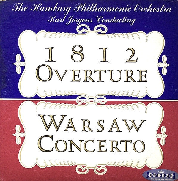 The Hamburg Philharmonic Orchestra ‎– 1812 Overture - VG+ Lp Record 1960s Crown USA Vinyl - - Shuga Records