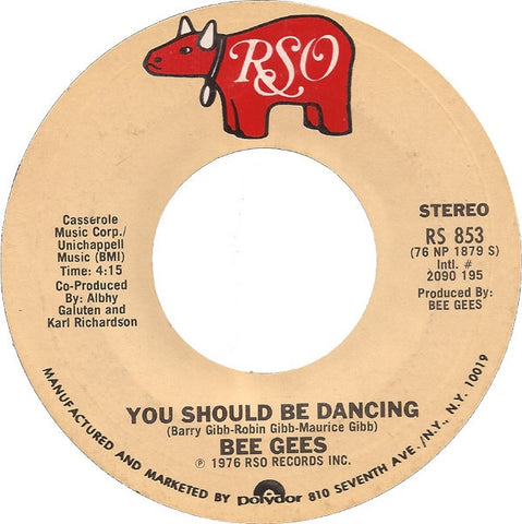 Bee Gees ‎– You Should Be Dancing / Subway - Mint- 45rpm 1976 USA - Funk / Soul / Disco