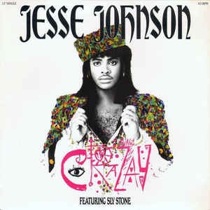Jesse Johnson Featuring Sly Stone ‎– Crazay - VG+ - 12" Single Record - 1989 USA A&M Vinyl - Funk