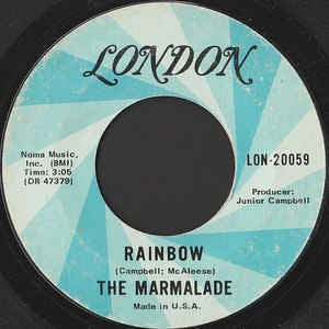 The Marmalade- Rainbow / The Ballad Of Cherry Flavar - VG 7" Single 45 Record 1970 USA Vinyl - Psych Rock/ Folk Rock - Shuga Records