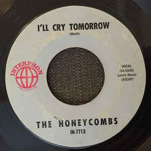 The Honeycombs- I Can't Stop / I'll Cry Tomorrow- VG 7" Single 45RPM- 1964 Interphon Records USA- Rock/Pop - Shuga Records